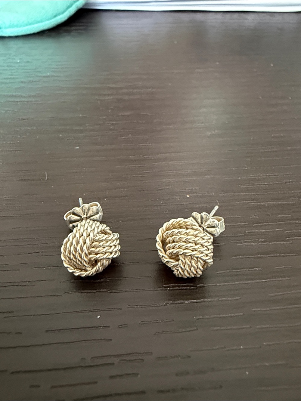 Retired Tiffany & Co. Love Knot Sterling Silver Earrings - Picture 5 of 5